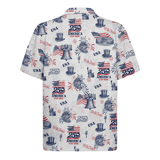NOVAZA We The People Bald Eagle Hawaiian Shirt 250th Anniversary