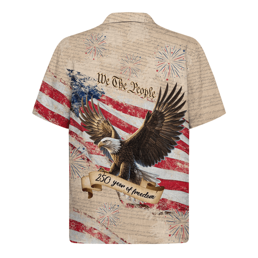 NOVAZA 250th Anniversary American Flag Hawaiian Shirt 1776-2026