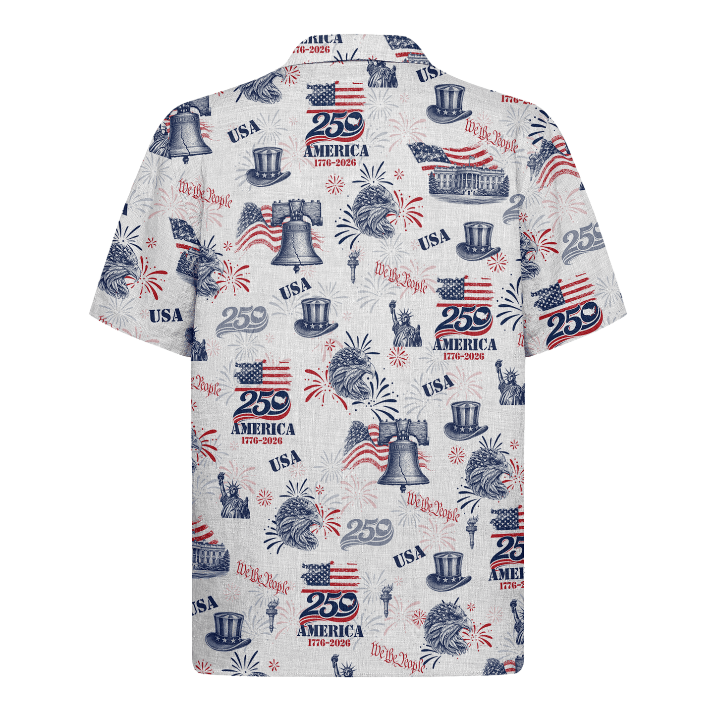NOVAZA We The People Bald Eagle Hawaiian Shirt 250th Anniversary