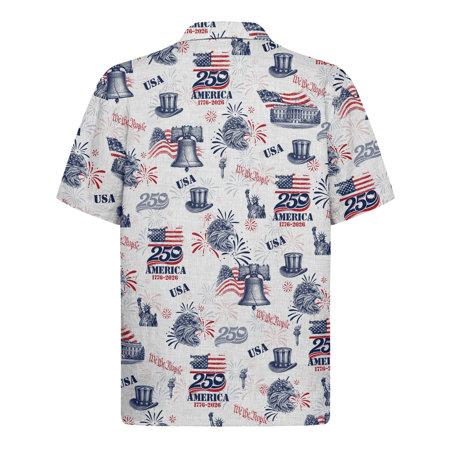 NOVAZA We The People Bald Eagle Hawaiian Shirt 250th Anniversary