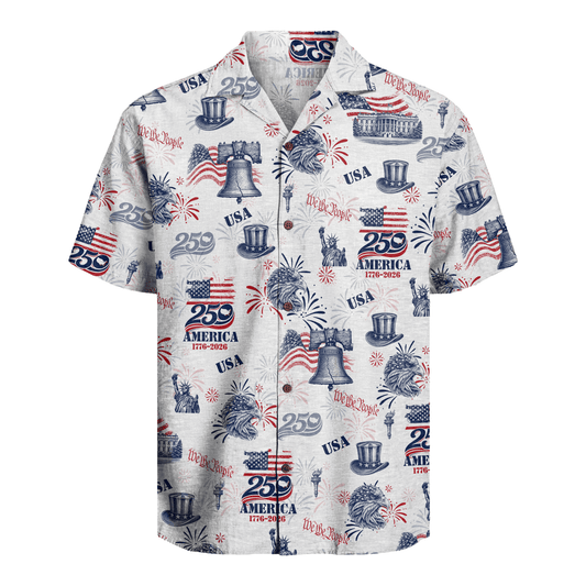 NOVAZA We The People Bald Eagle Hawaiian Shirt 250th Anniversary