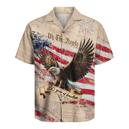 NOVAZA 250th Anniversary American Flag Hawaiian Shirt 1776-2026
